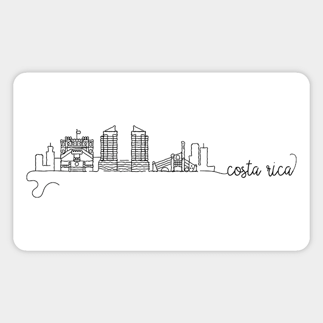 Costa Rica City Signature Magnet by kursatunsal